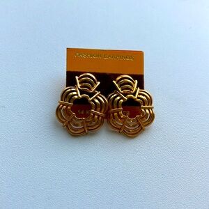 17. Earrings Gold Colour - As Is